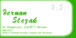 herman slezak business card